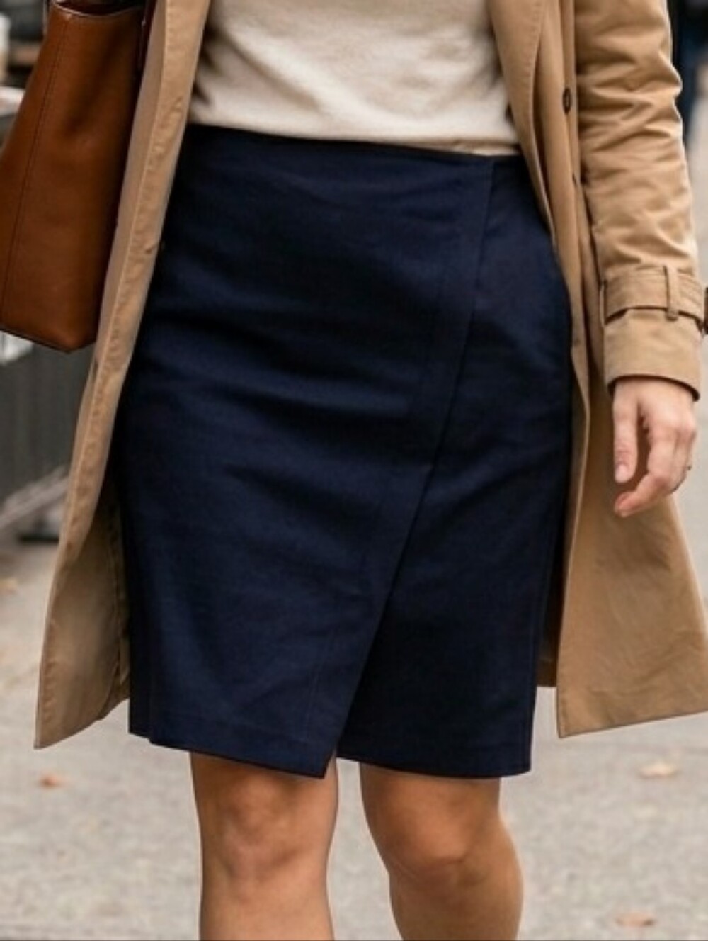 Talbots Navy Blue Pencil Skirt
